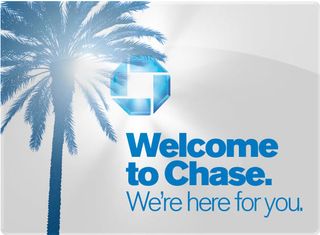 Welcome to Chase we're here for you bank ad logo